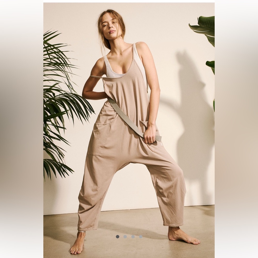 Free People Hot Shot Onsie Tan XS/S
